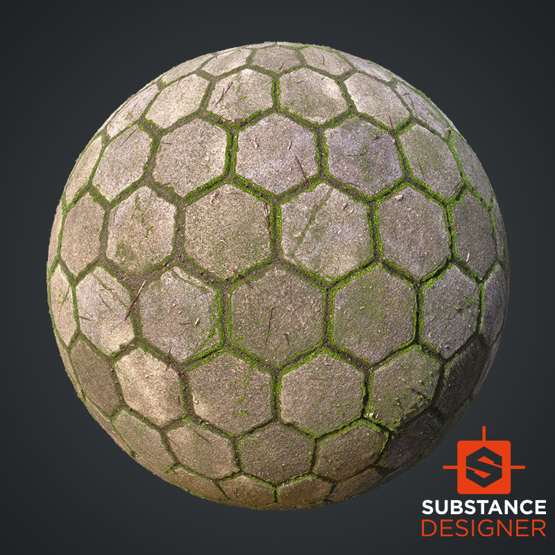 ArtStation - Concrete Hex Tiles