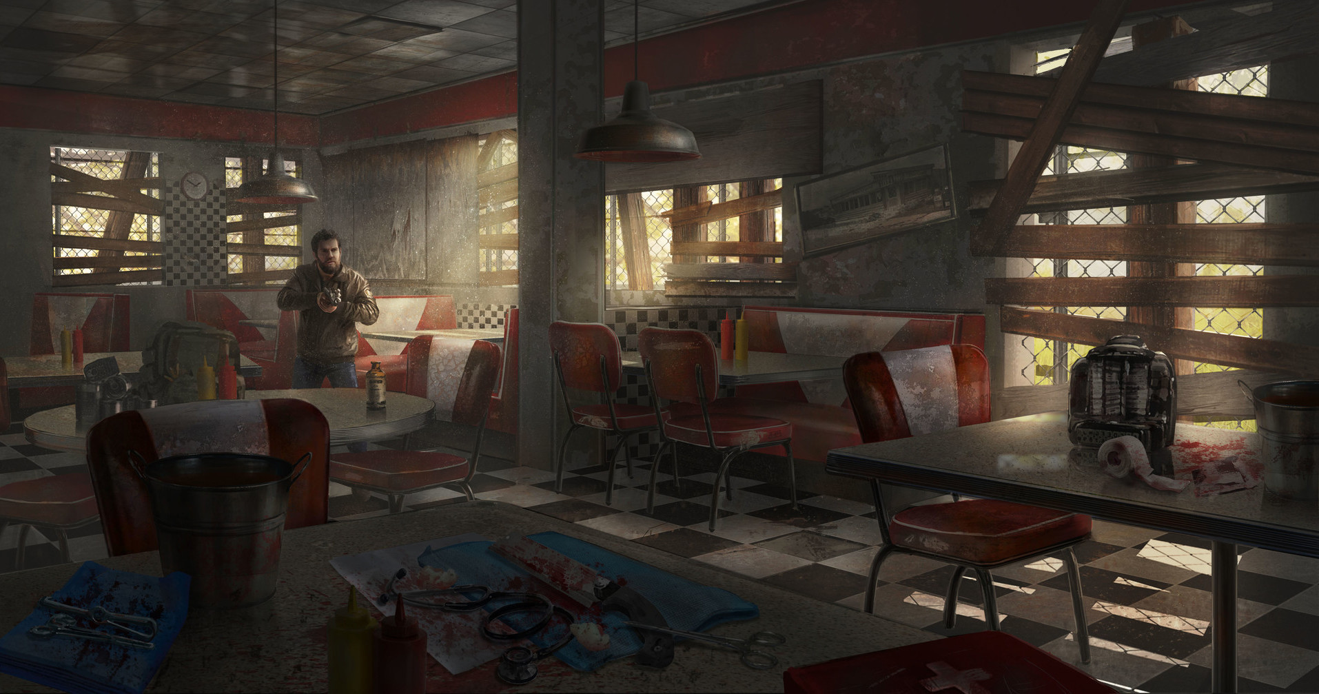 ArtStation - Zombie Proof Diner REDUX