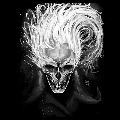 Efrain sosa skull in flames cuadrada 720p by efrain sosa