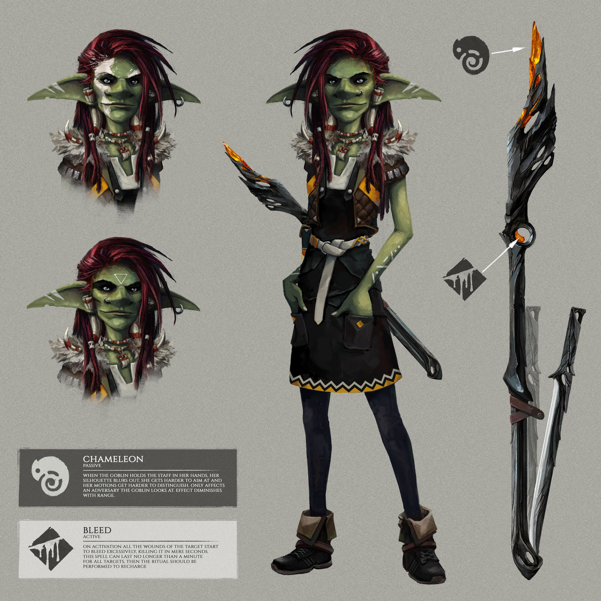 ArtStation Goblin Dualistic Druid   William Gozak Goblin Druid Preview 