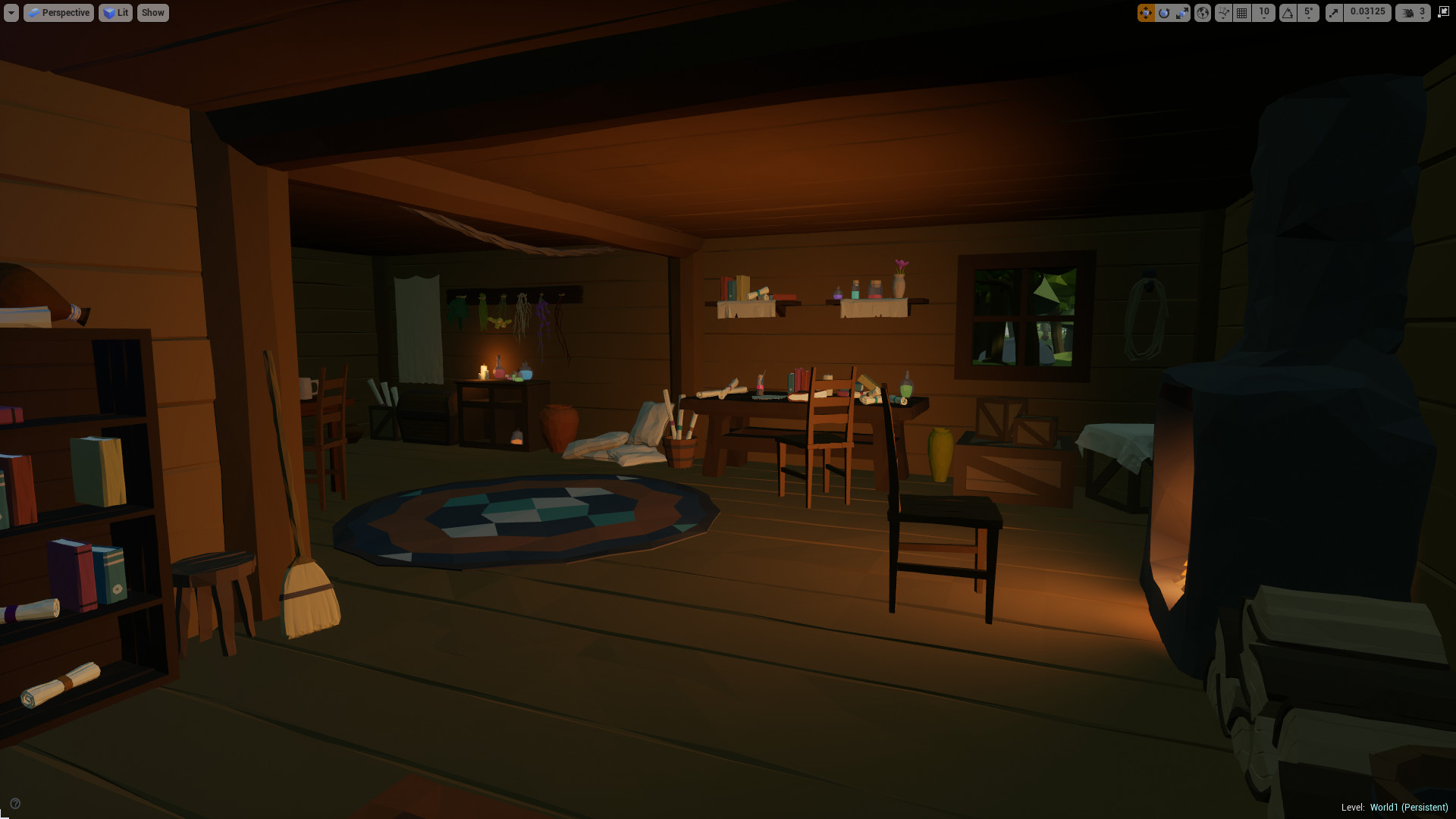 Artstation Low Poly Cabin In The Woods Rory Bourdon