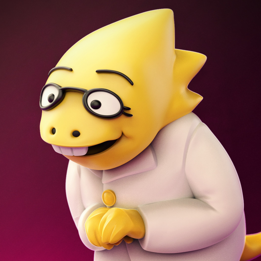 Artstation Undertale Alphys