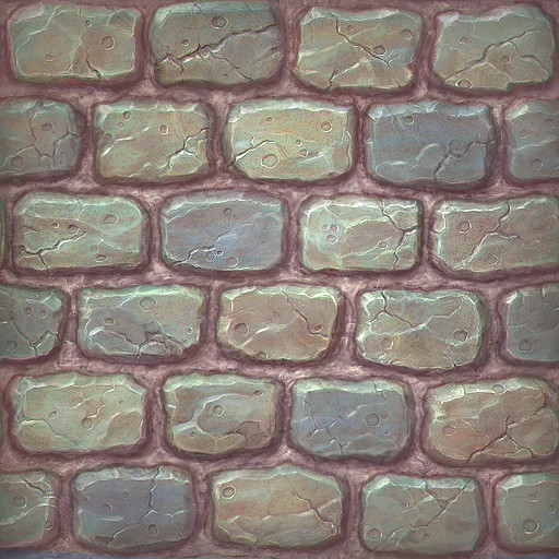 ArtStation Hand Painted Stone Wall
