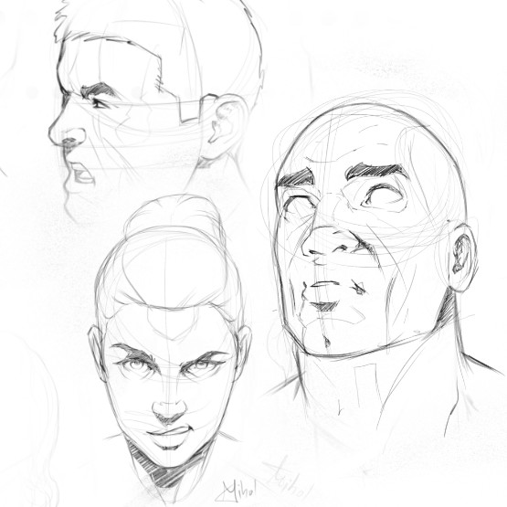 ArtStation - head sketches