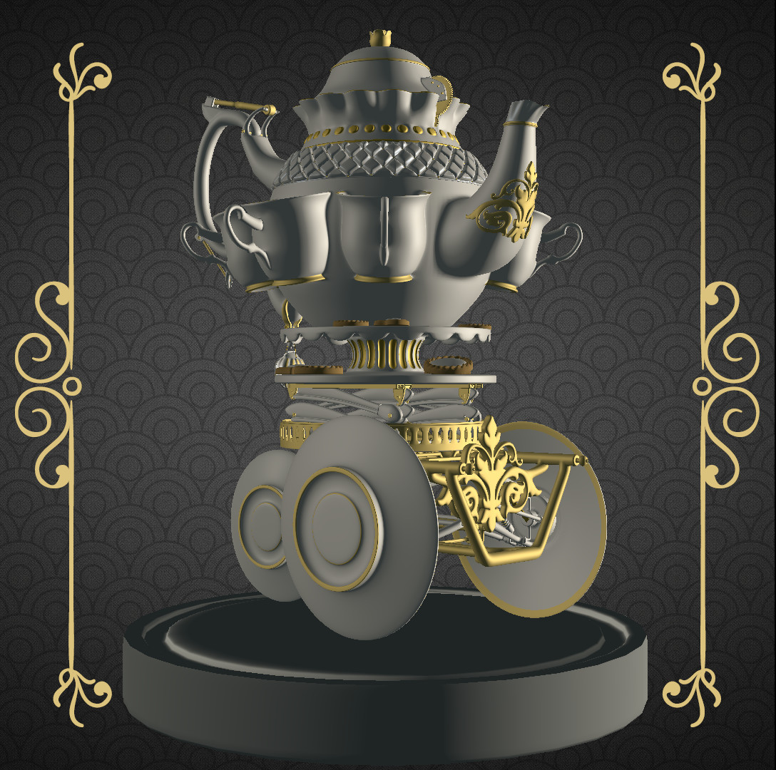 ArtStation Teapot on wheels