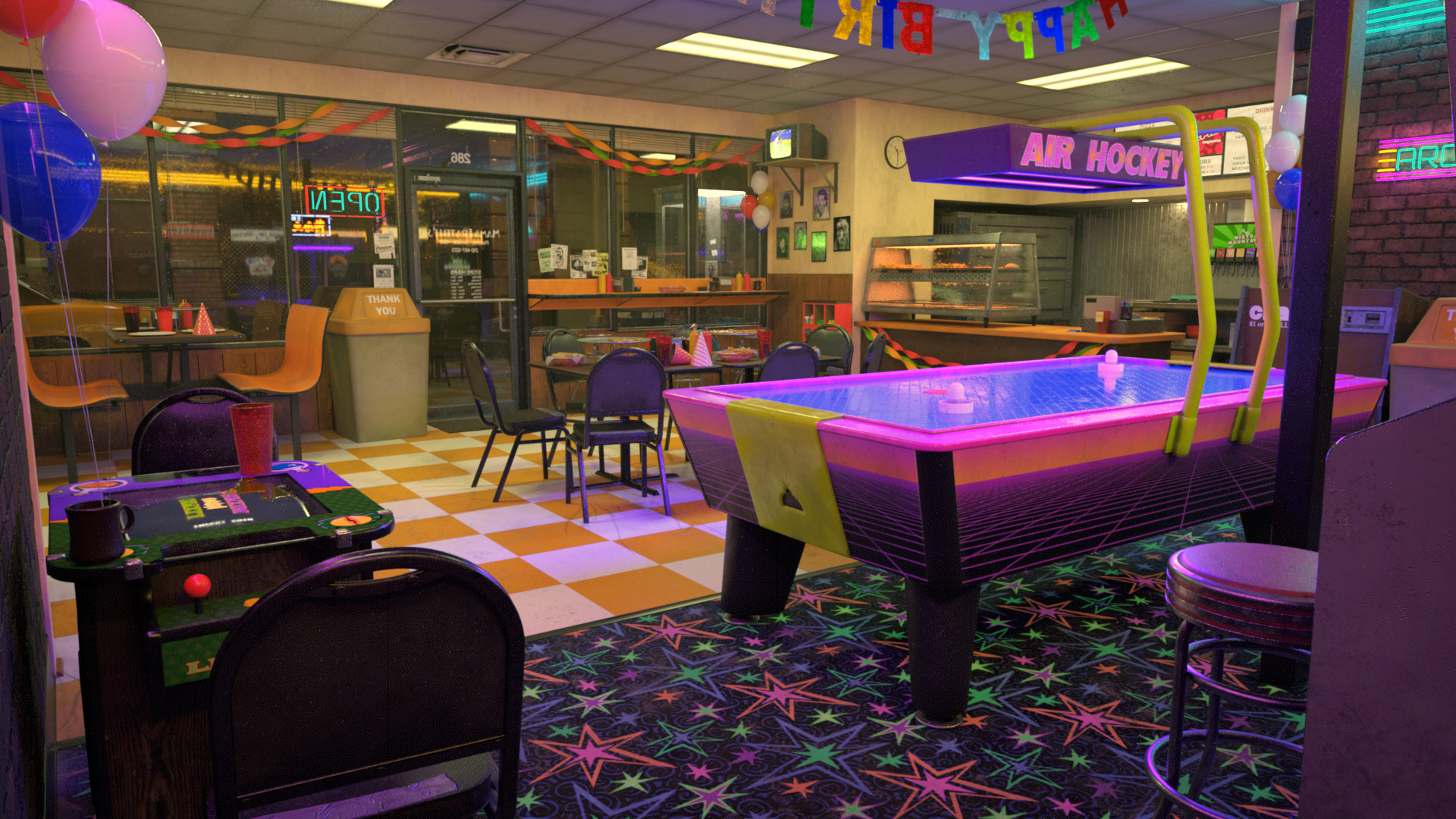 ArtStation 1980's Pizza Arcade