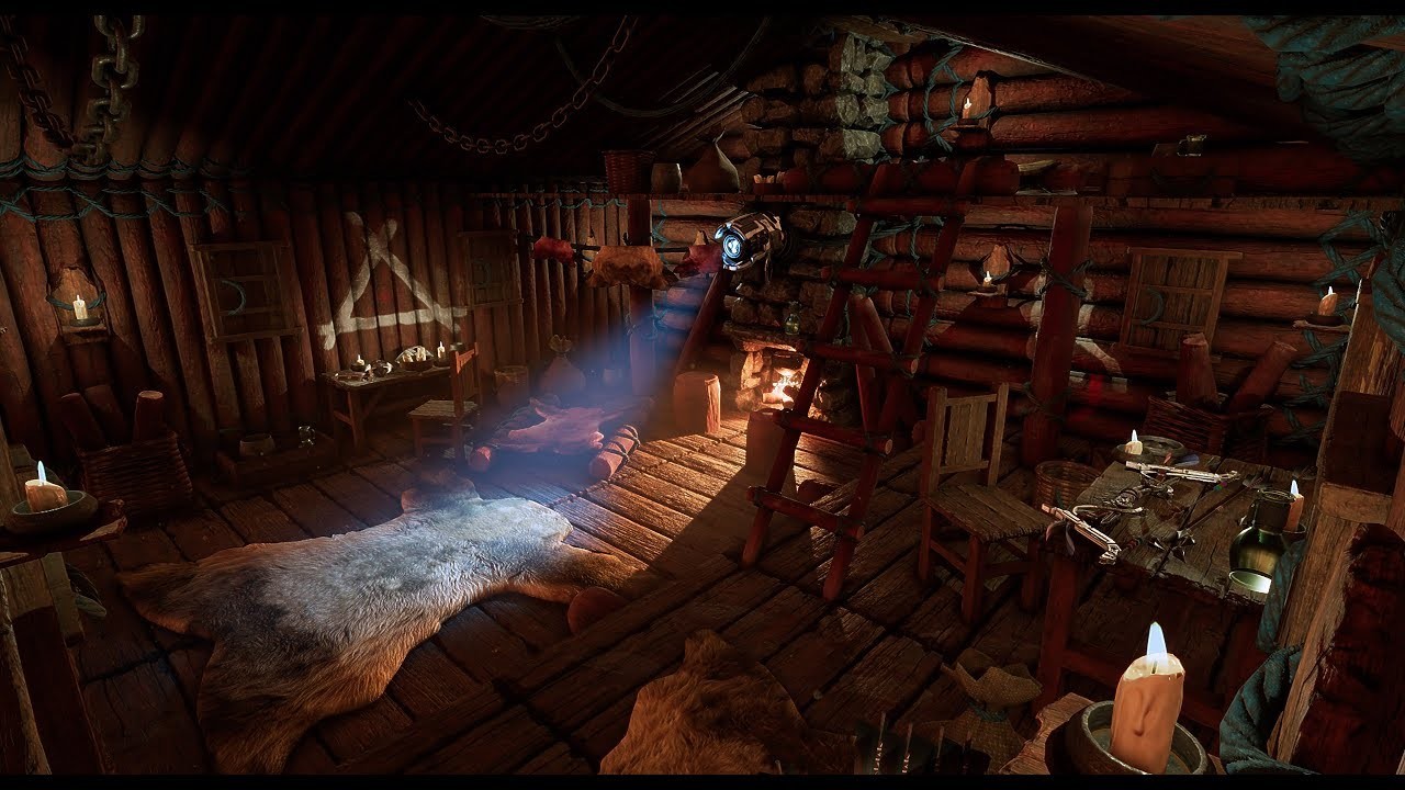 ArtStation - Horizon Zero Dawn log cabin