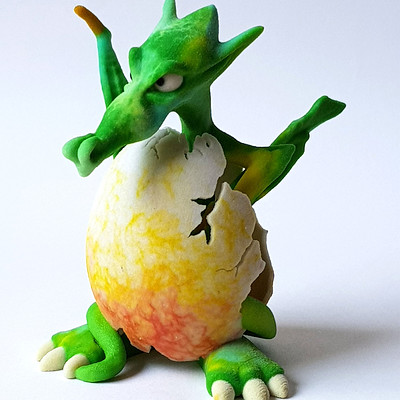 "Hatchling 002" 3D printed Dragon 