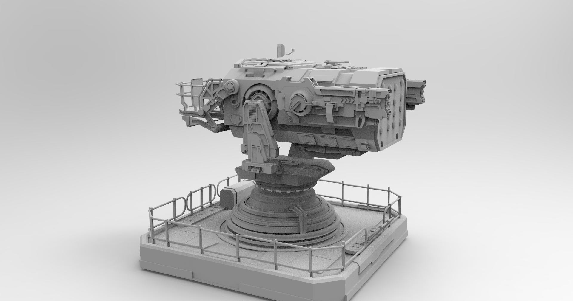 ArtStation Machine Gun Hard surface modeling