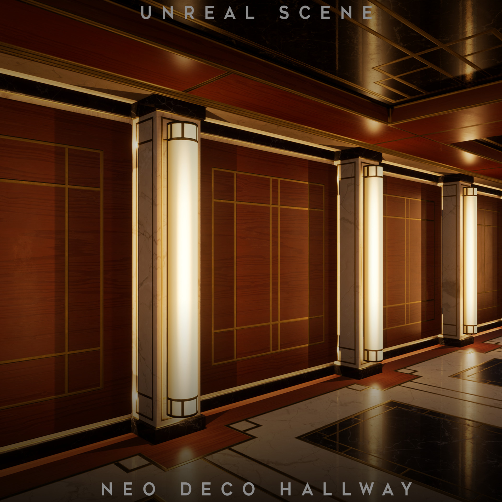ArtStation Neo Deco Hallway