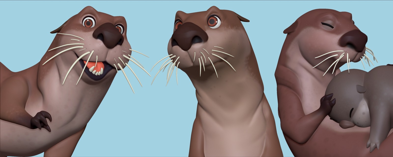 Zbrush Sketchbook: Otters