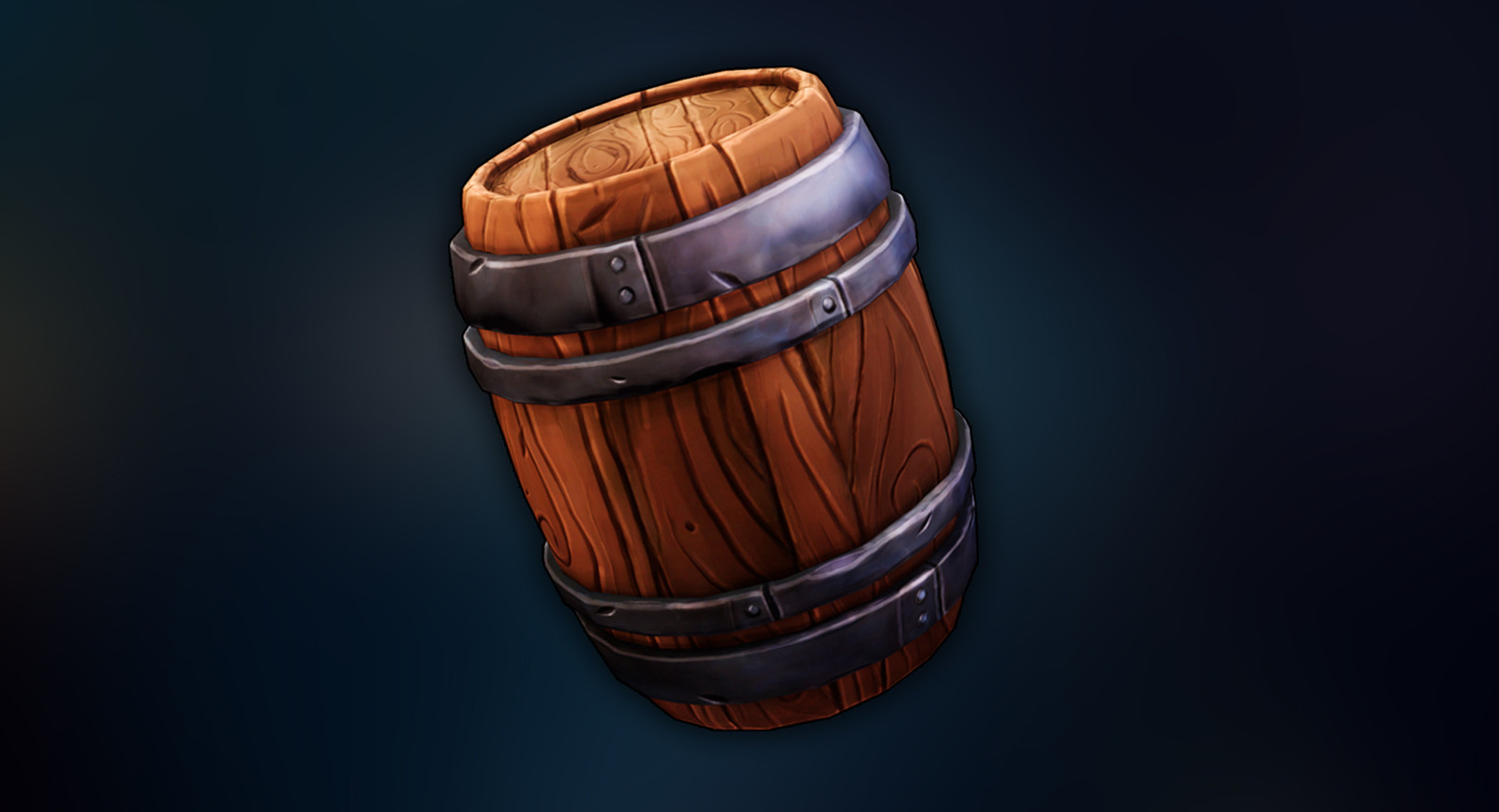 Stylized Wooden Barrel Prop