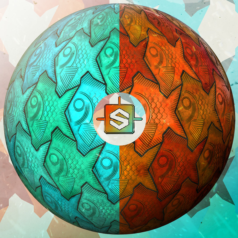 Tessellating Fish Mosaic