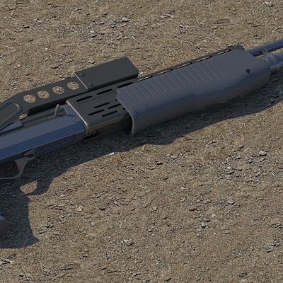 ArtStation - Spas-12 Shotgun, High Poly