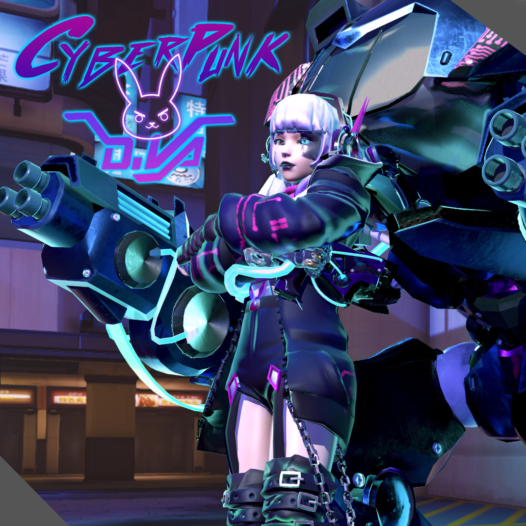 Artstation Overwatch Fanart Cyberpunk D Va Skin Ulyses Bain