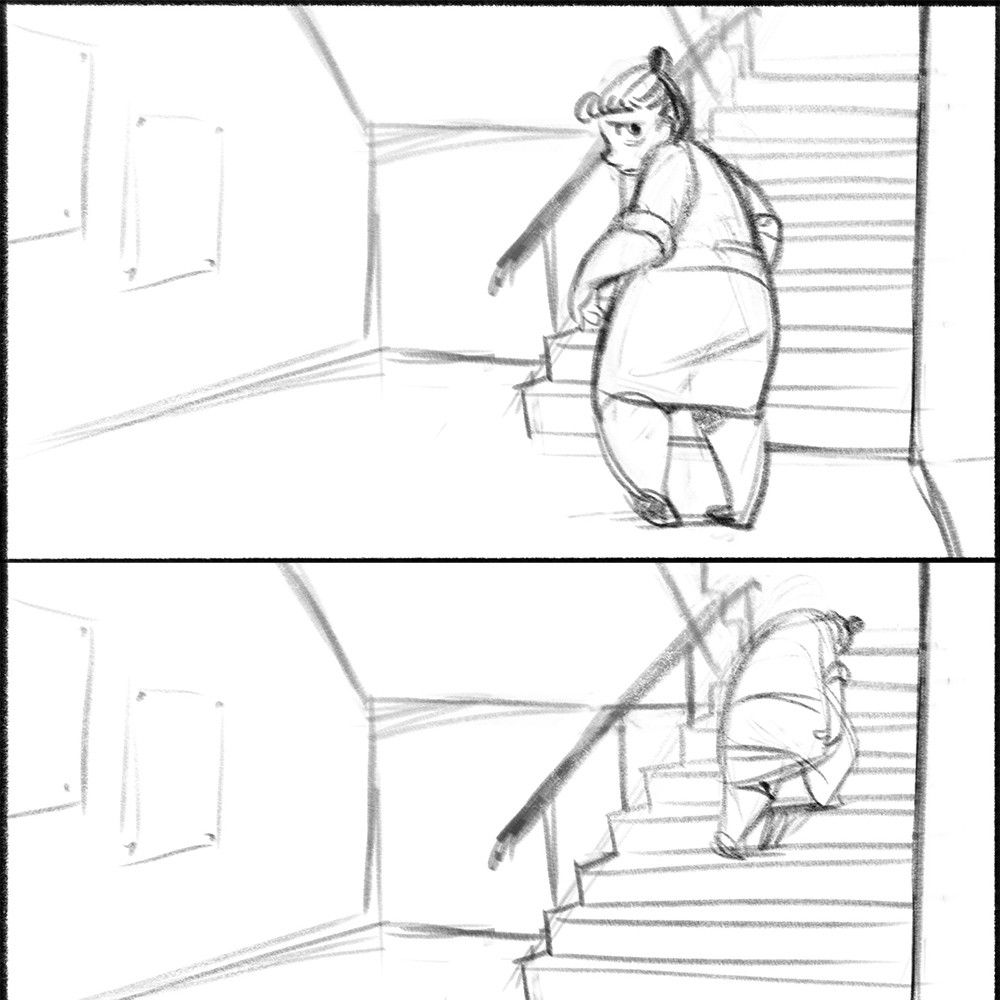 Storyboard Roughs - Hot Day