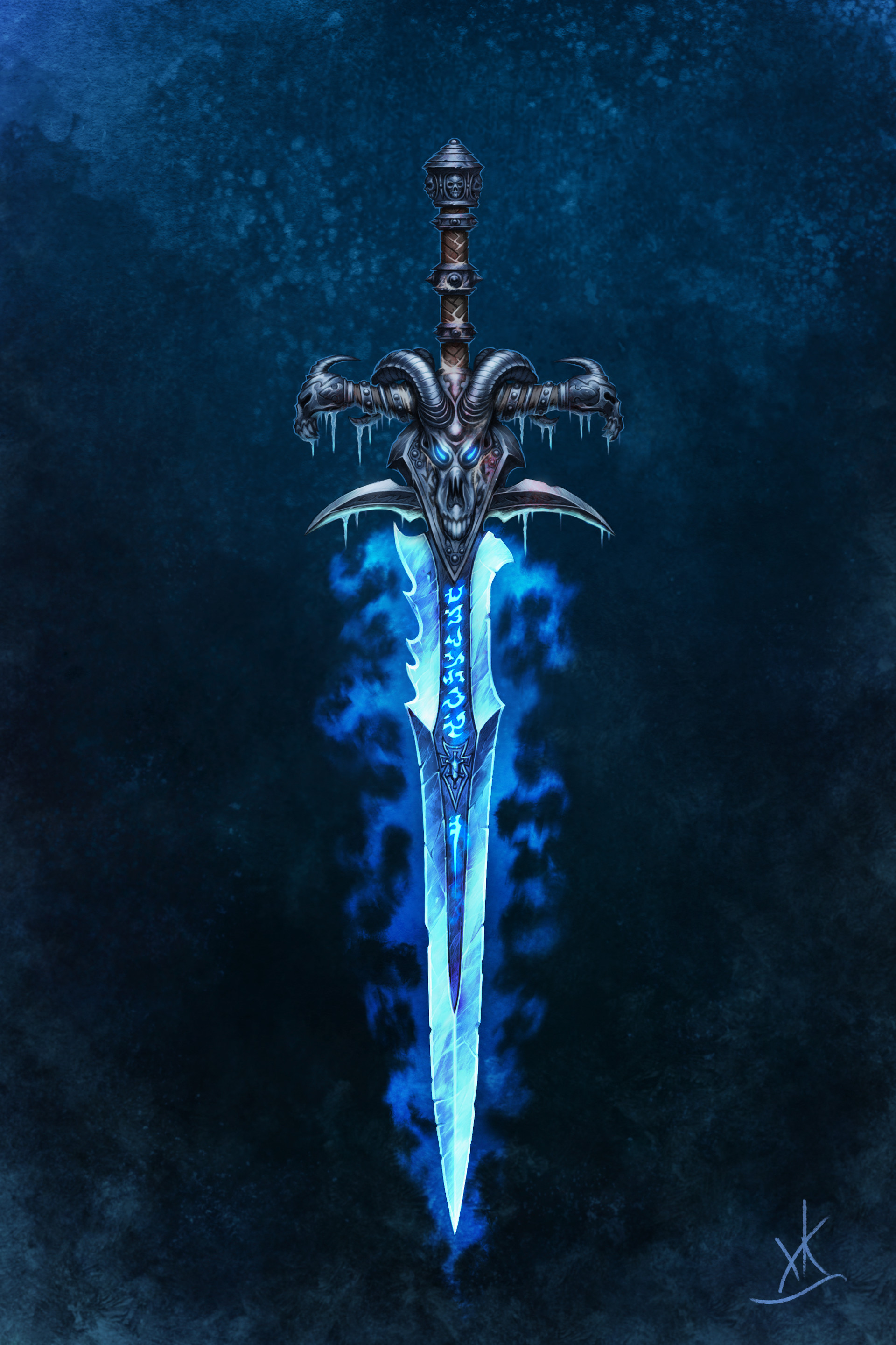 Нашел легендарный меч владыки демонов. Артас меч Фростморн. Артас и Фростморн. Варкрафт меч Ледяная скорбь. Фростморн Ледяная скорбь.