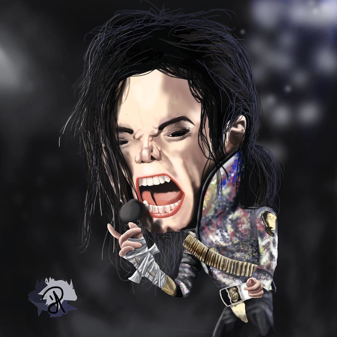 ArtStation - Caricatura Michael Jackson