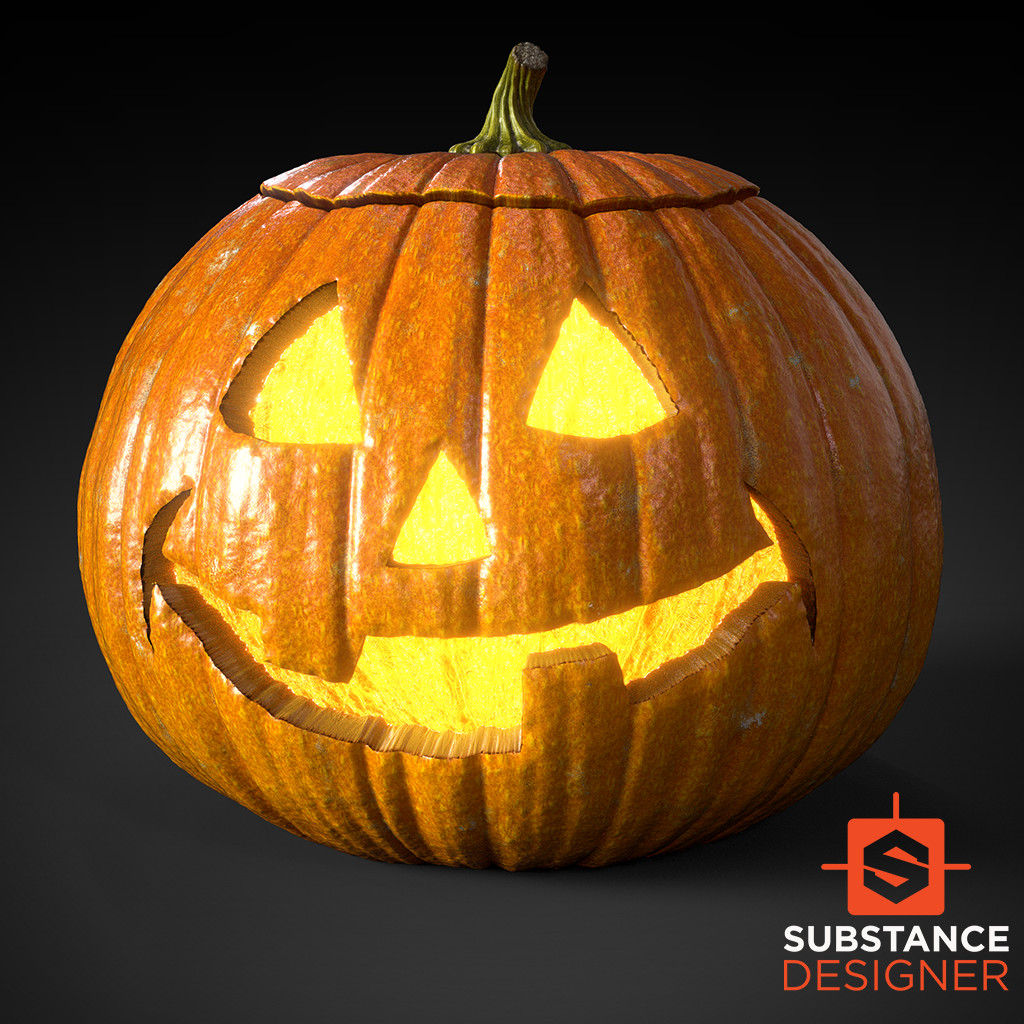 Halloween Jack-O'-Lanterns - 100% Substance Designer
