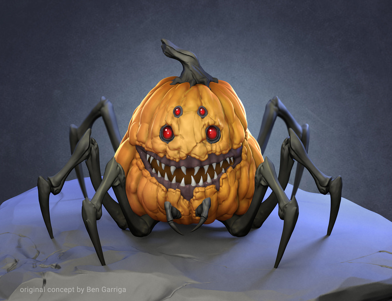 ArtStation Spider Pumpkin