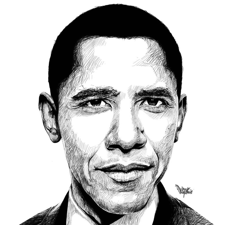 ArtStation - Drawing - Obama