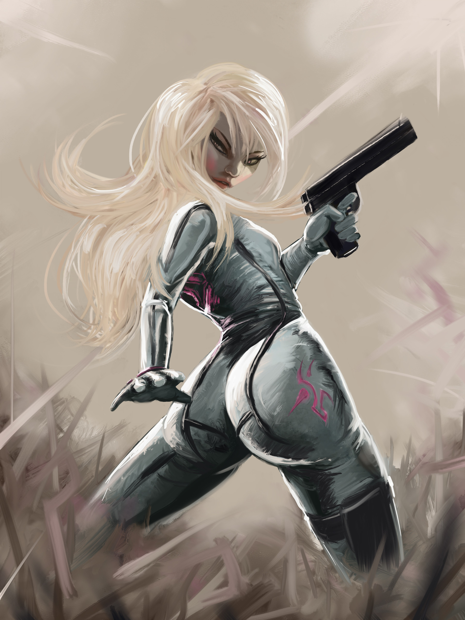 ArtStation - Samus Aran - Zero Suit Action