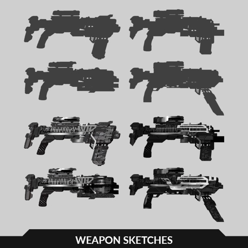 Futuristic Weapon sketches