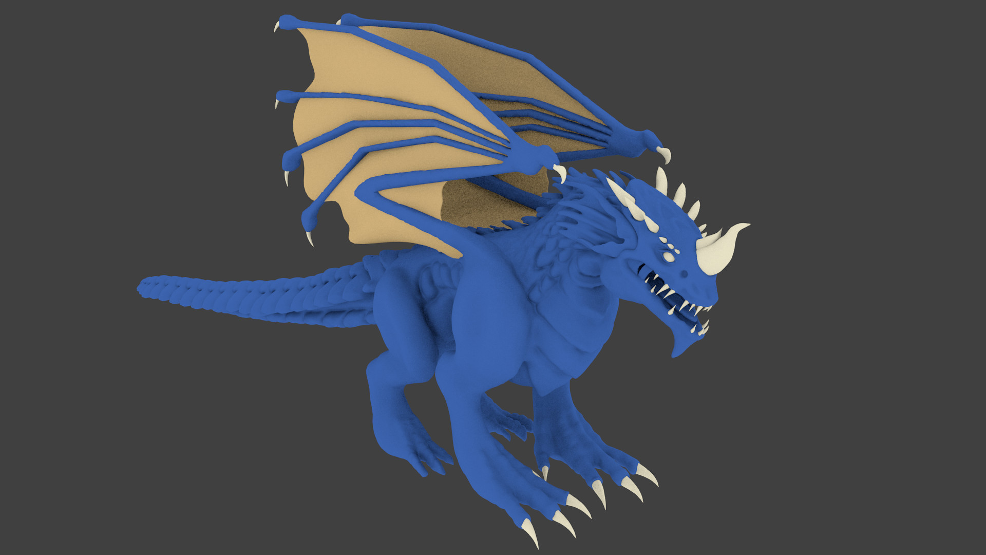 Blue Dragon 3D Model High Poly by model789