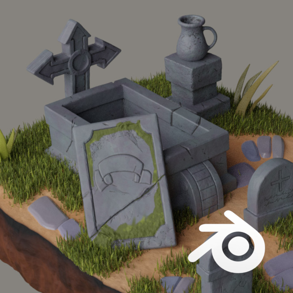 ArtStation - Graveyard diorama