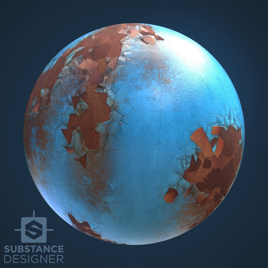 ArtStation - Rusty paint material