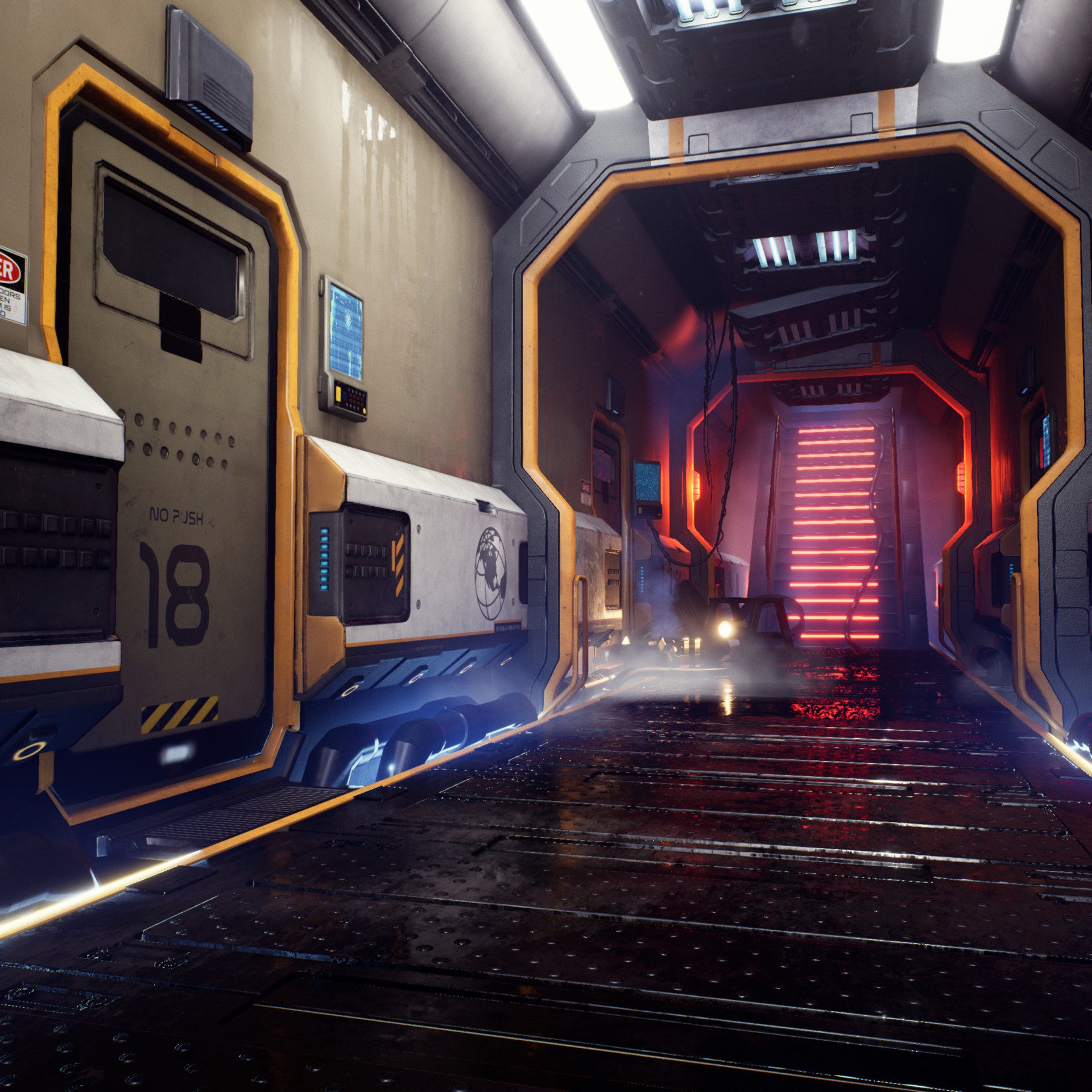 ArtStation   Sci Fi Environment: Corridor (UE4), Stanislav Vovchuk