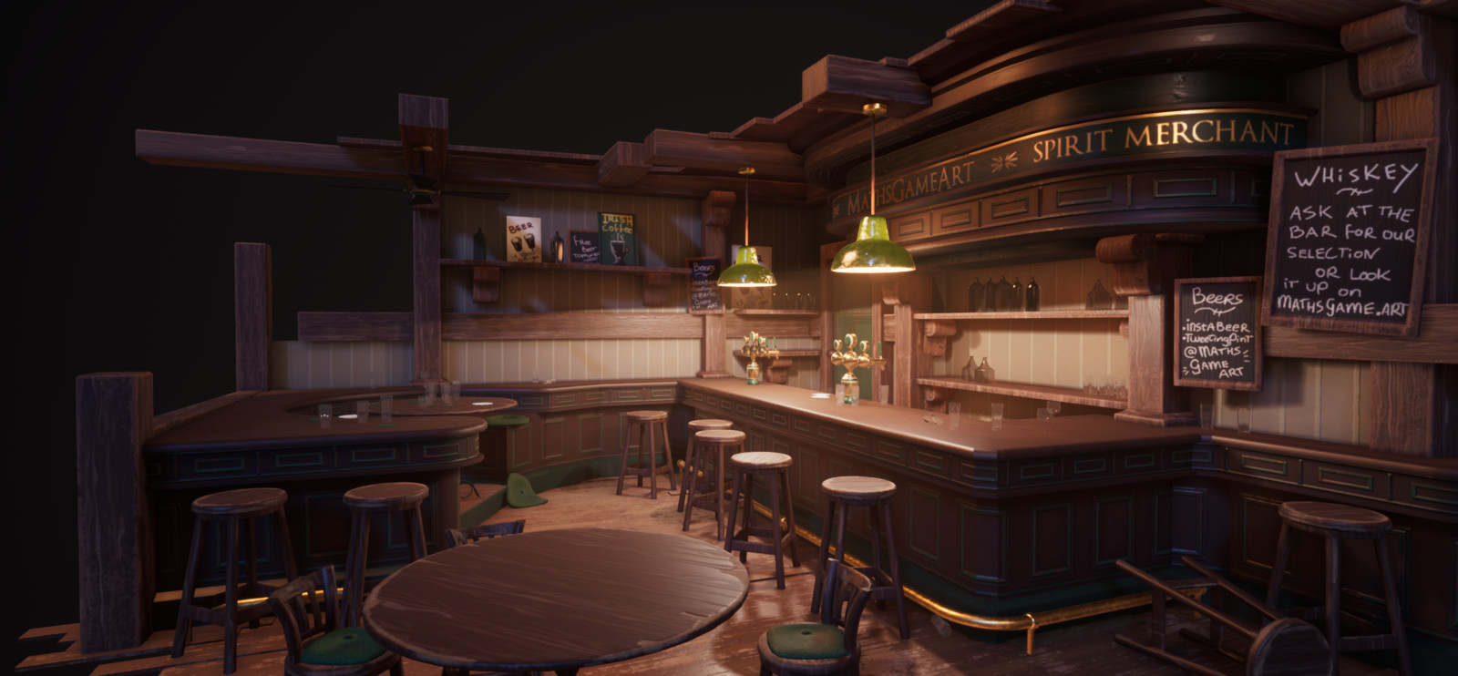 Irish pub - PBR interior diorama