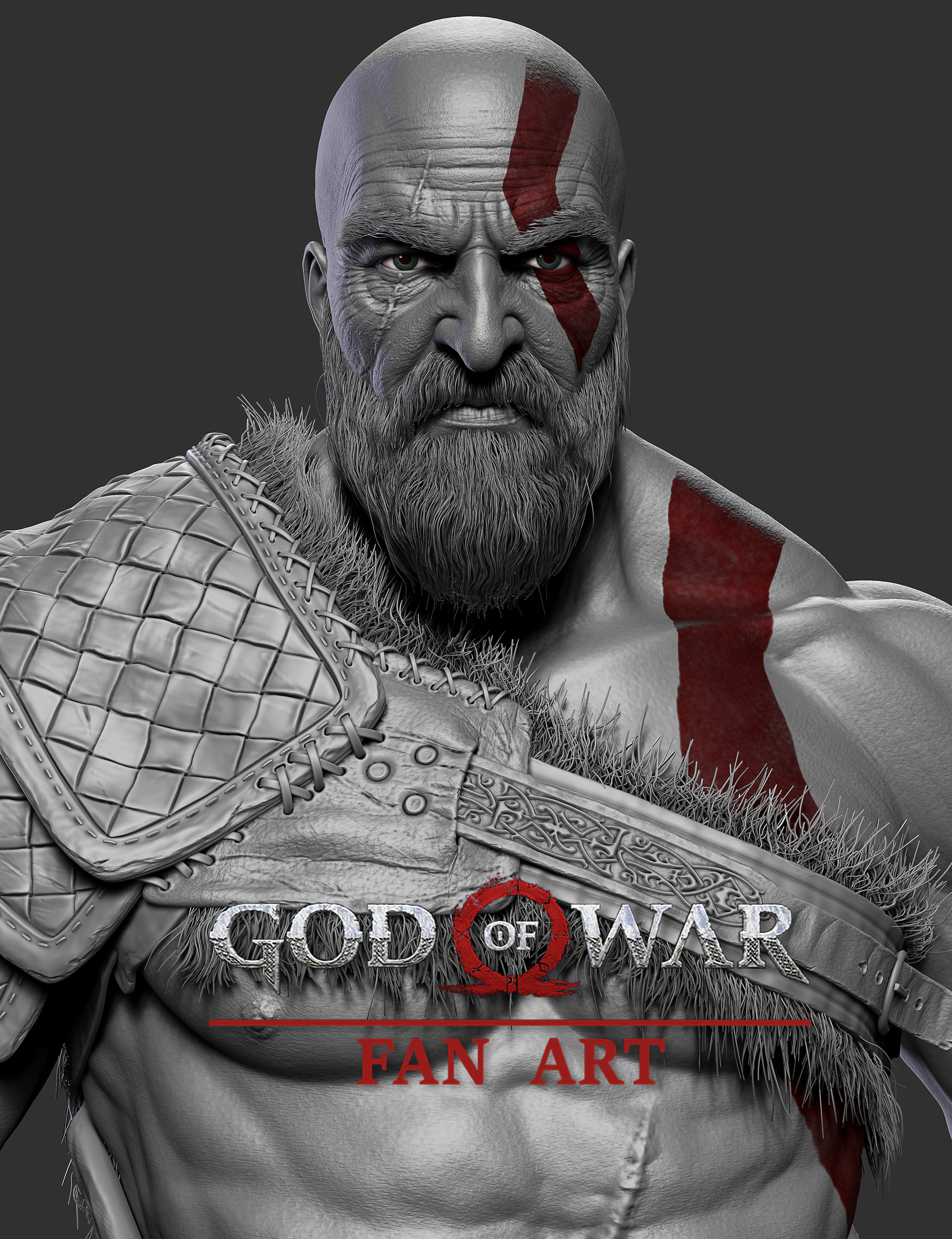 Artstation Kratos Fan Art God Of War