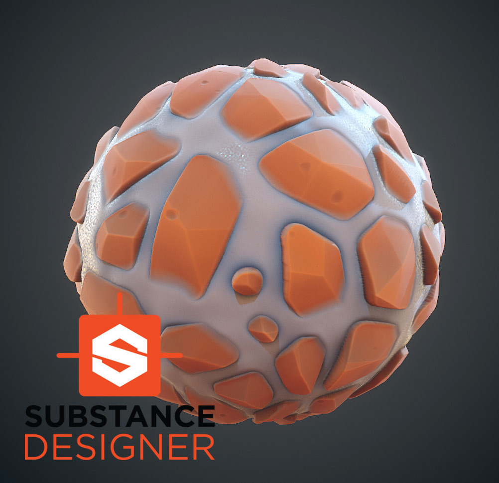 ArtStation - Stylized Rocks with Snow - Substance Designer