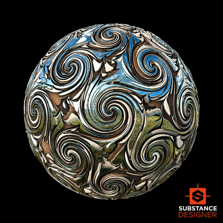 Mysterious Marbling Material - 100% Substance Designer