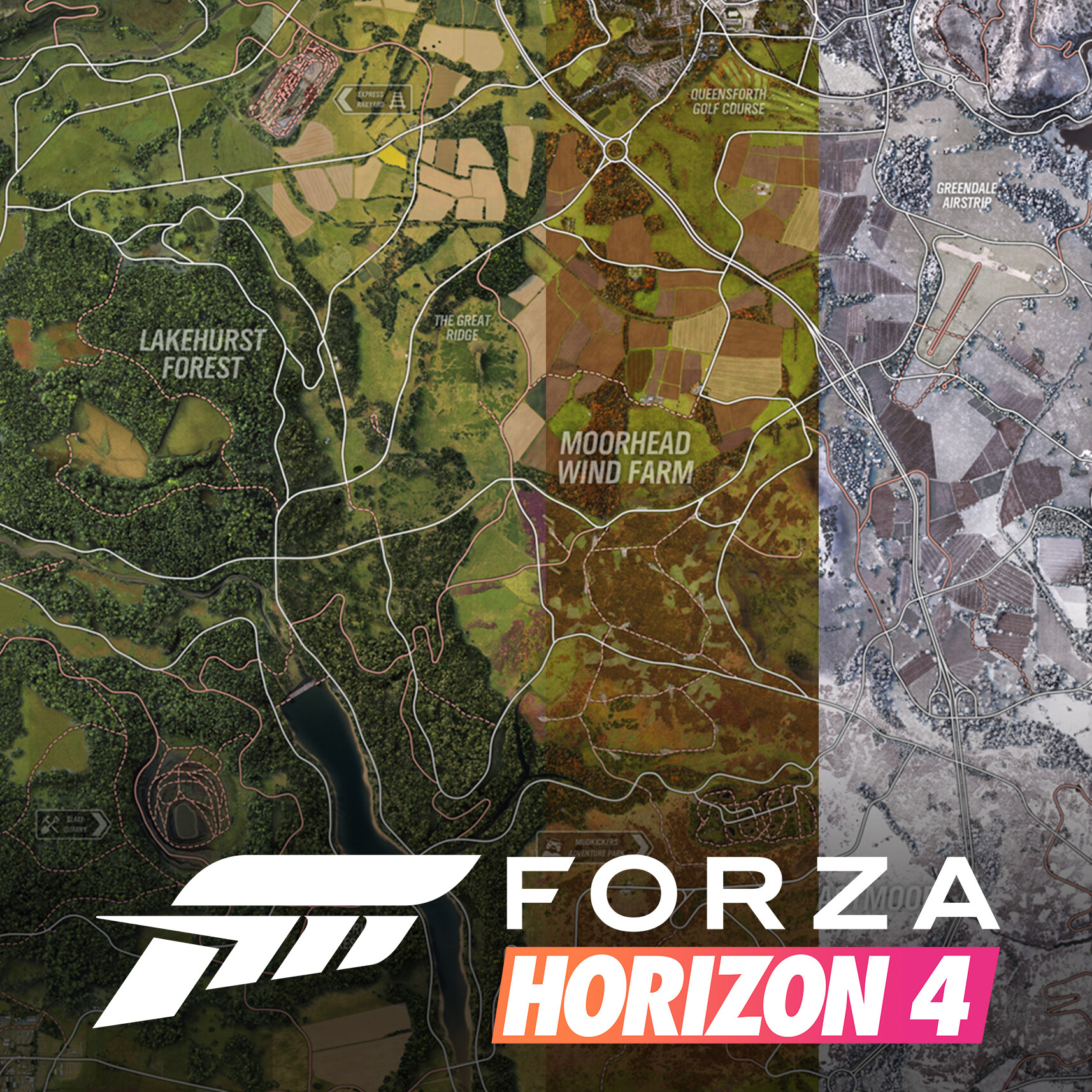 Artstation Forza Horizon 4 Season Maps 