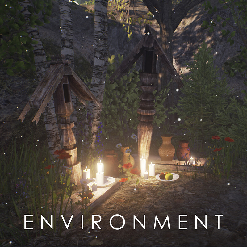 From lake house to water mill. Game level (UE4)