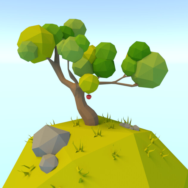 Artstation - Apples - A Lowpoly Blender Animation