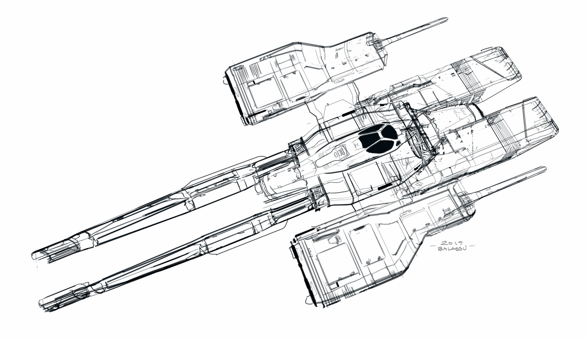 starship drawing