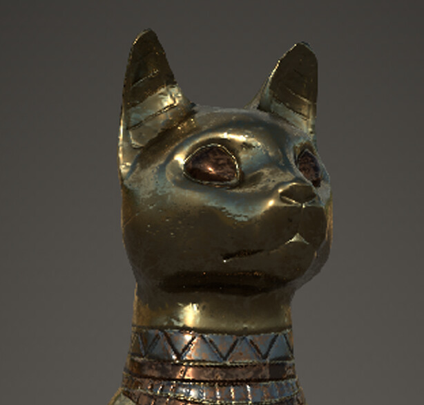 ArtStation Golden Cat statue
