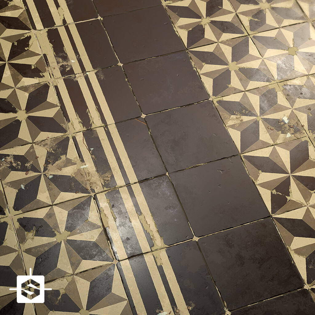 ArtStation - Old tiled floor