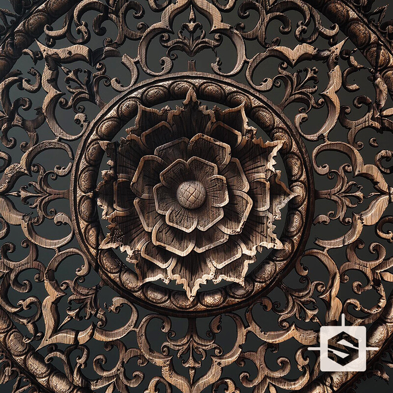 ArtStation Indian Wood Panel