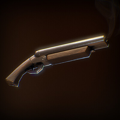 ArtStation - DOUBLE BARRELED SHOTGUN