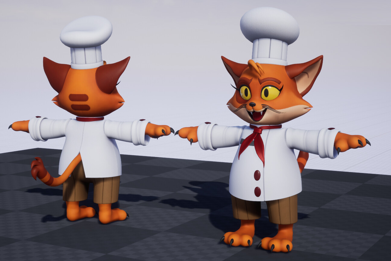 cooking cat a hat in time