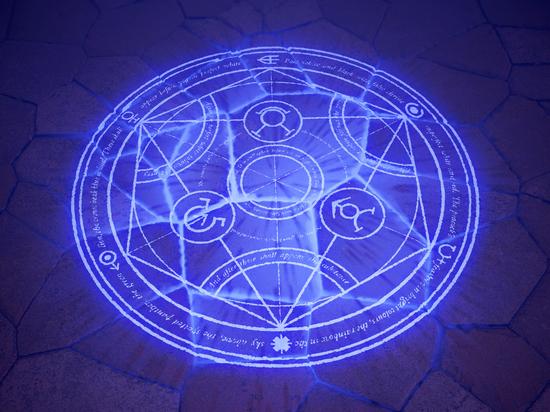 ArtStation - Transmutation Circle cracked pavement - Fullmetal Alchemist