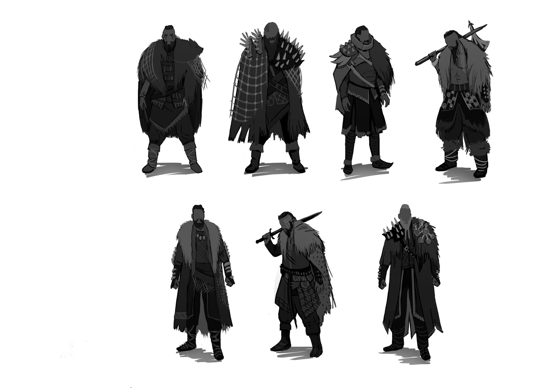 ArtStation - Viking Character Silhouettes