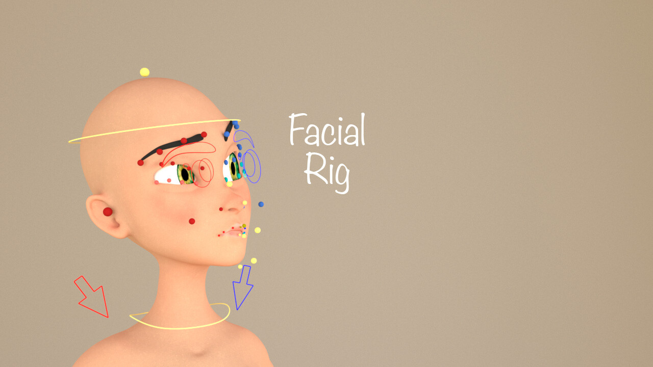 ArtStation - Facial Rigging Project, Michelle Strachan
