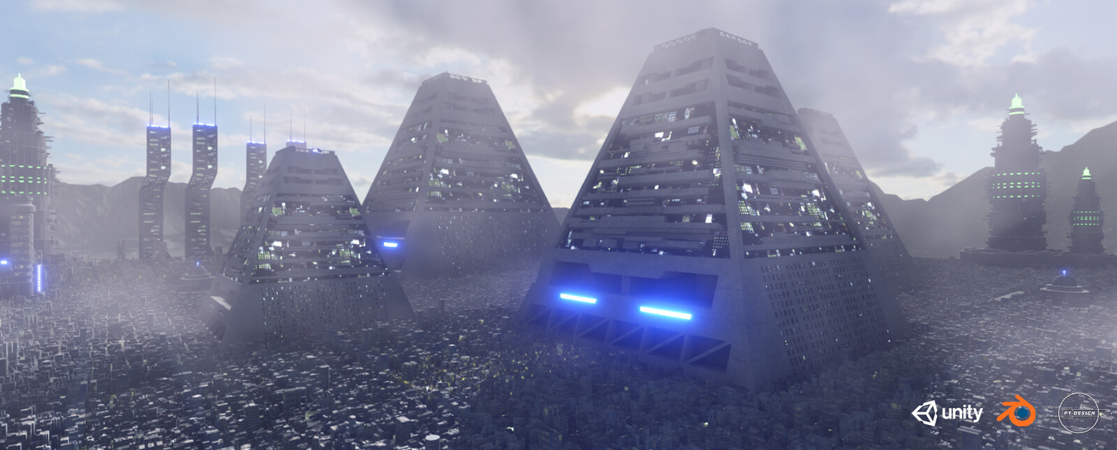 Mega City - Pyramid Towers
