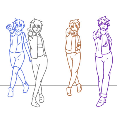 Family Drawing: Anime Poses Reference