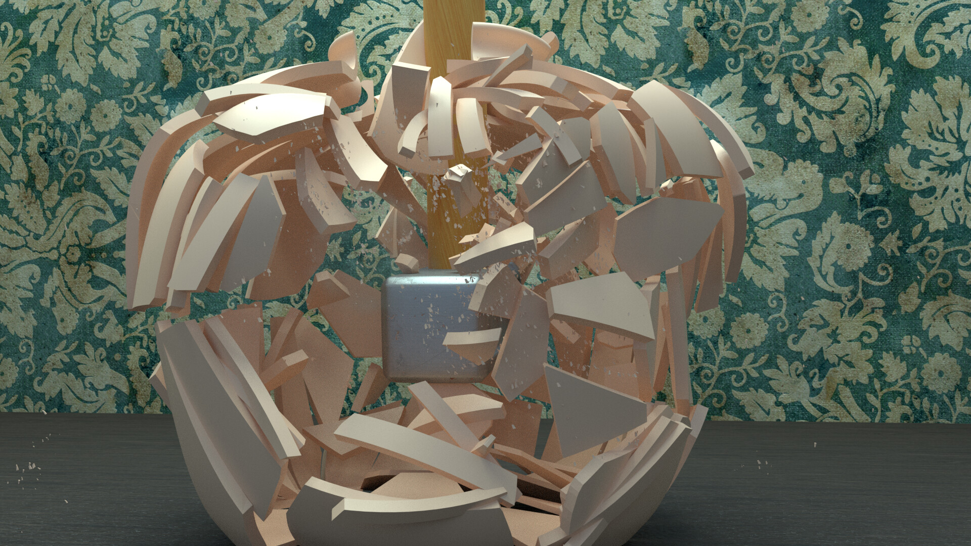 ArtStation Vase Smash Rigid Body Study/Test